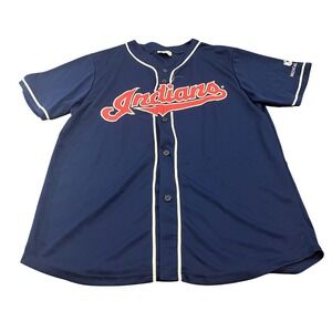 Match Up Giveaway Cleveland Indians Jersey XL Navy Blue‎ Alomar 15 Button Up MLB